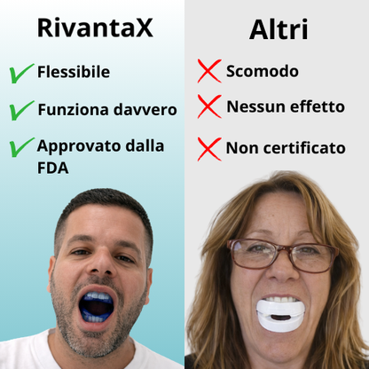 RivantaX™ – Bite anti-russamento discreto e facile da usare