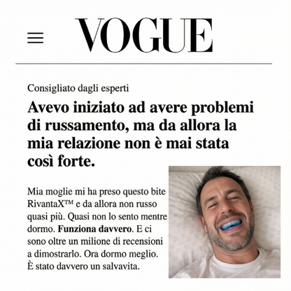 RivantaX™ – Bite anti-russamento discreto e facile da usare